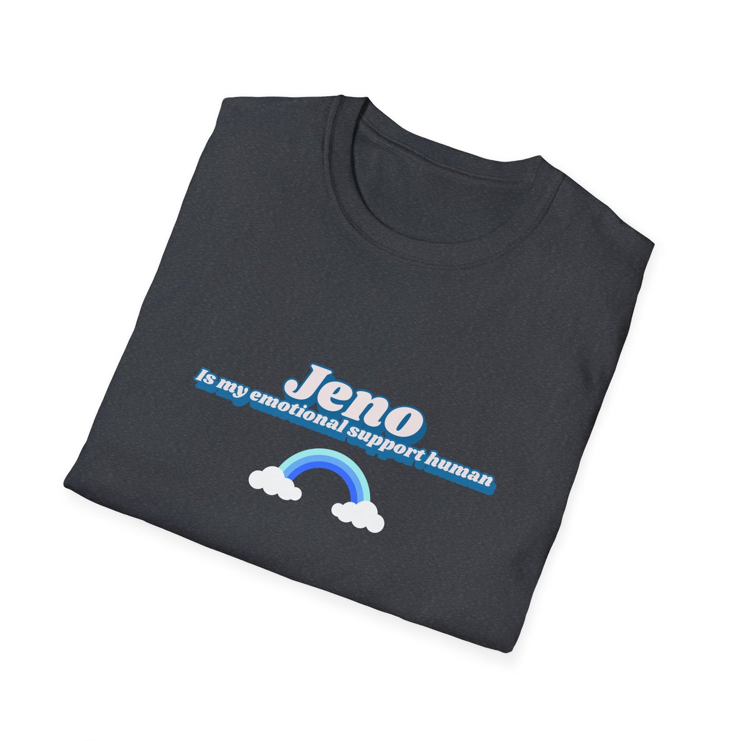 NCTDream Jeno is my emotional support human unisex softstyle t-shirt funny graphic tee