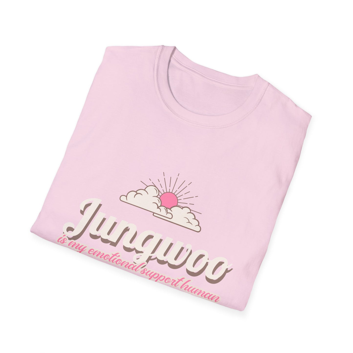 Jungwoo The Ultimate Emotional Support Human Unisex Softstyle T-Shirt