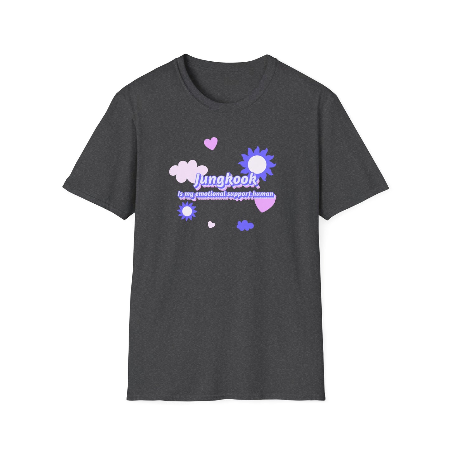 BTS Jungkook is my emotional support human unisex softstyle graphic t-Shirt
