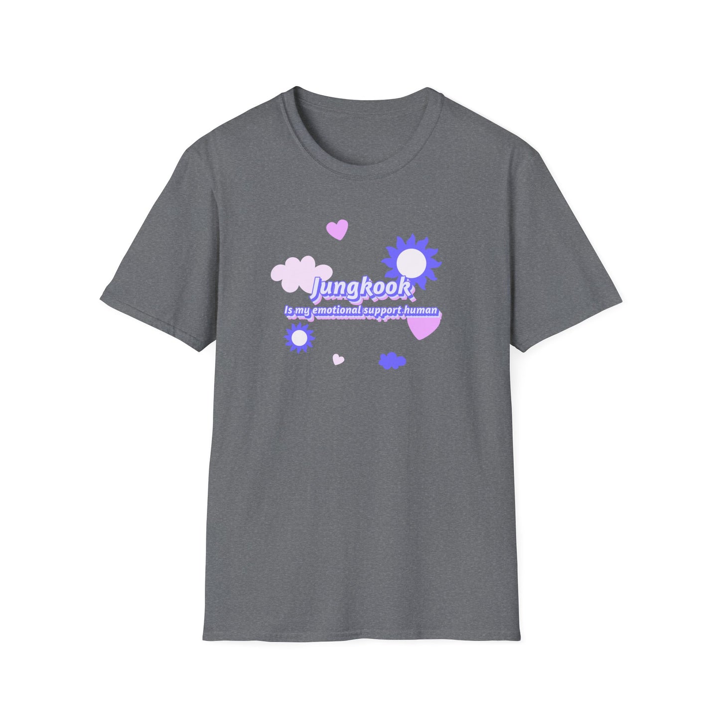 BTS Jungkook is my emotional support human unisex softstyle graphic t-Shirt