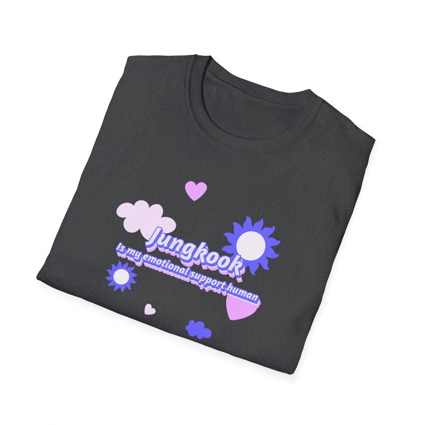 BTS Jungkook is my emotional support human unisex softstyle graphic t-Shirt