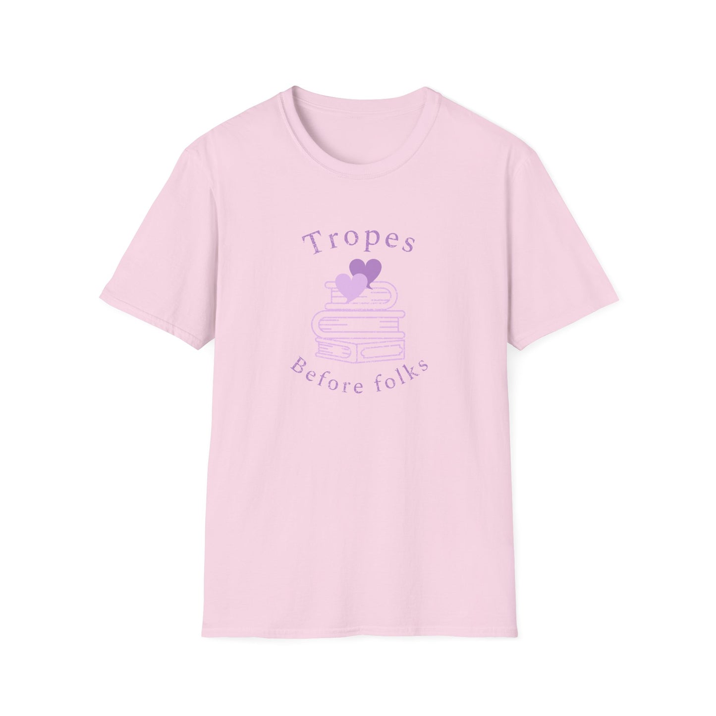 Tropes Before Folks: The Ultimate Fanfic Lovers Unisex Softstyle T-Shirt