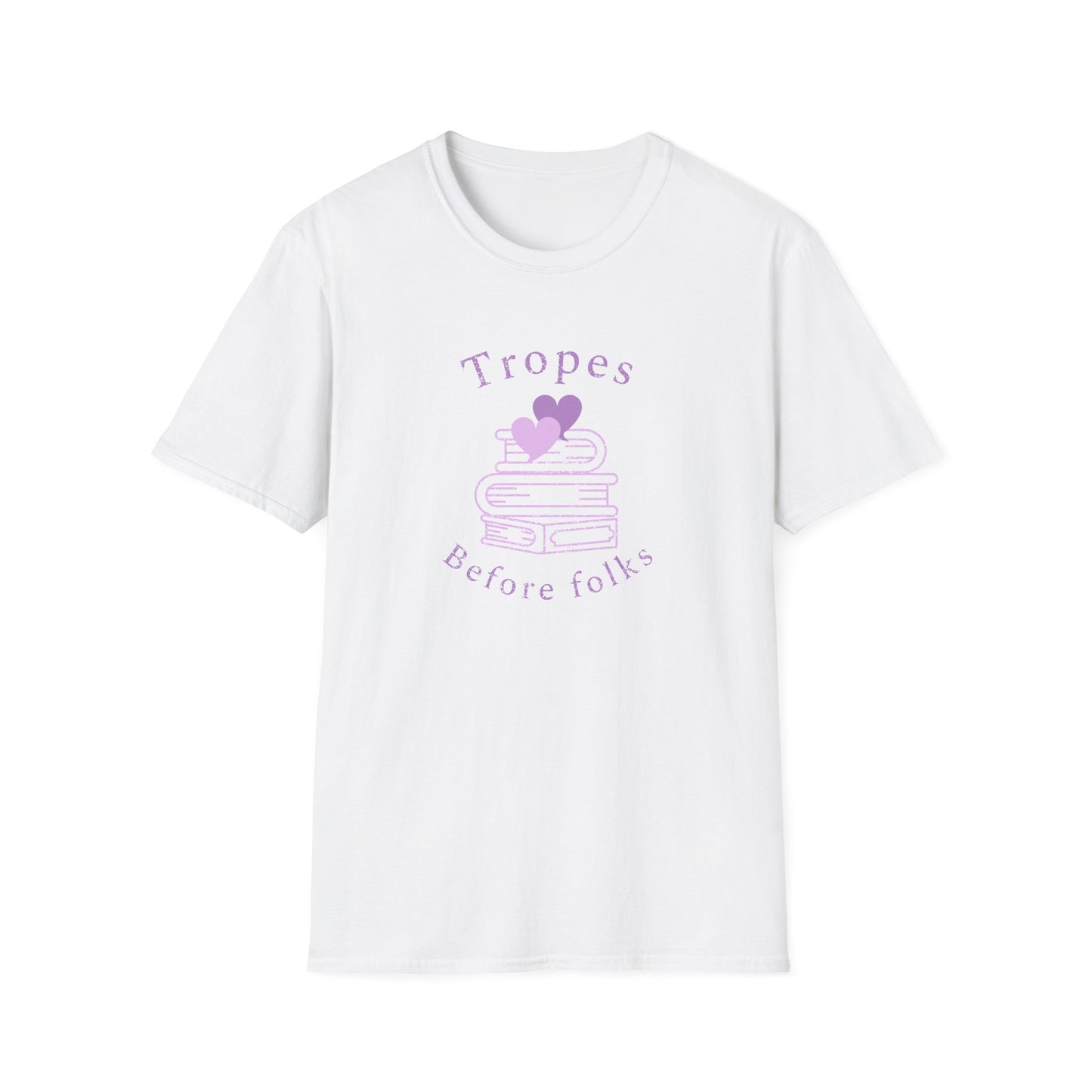 Tropes Before Folks: The Ultimate Fanfic Lovers Unisex Softstyle T-Shirt