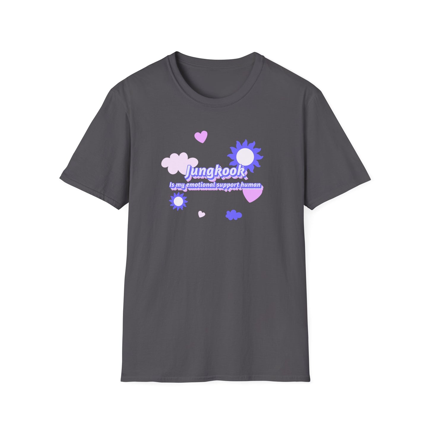 BTS Jungkook is my emotional support human unisex softstyle graphic t-Shirt