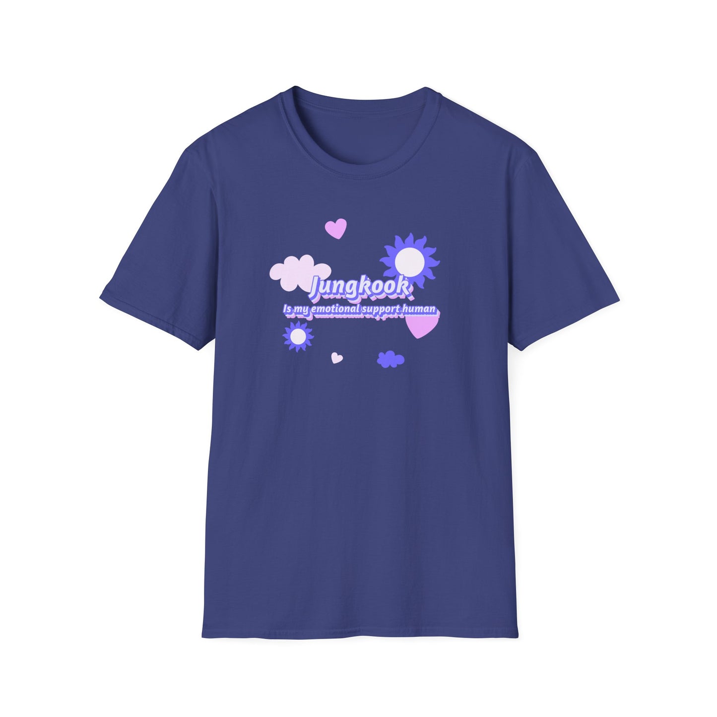BTS Jungkook is my emotional support human unisex softstyle graphic t-Shirt