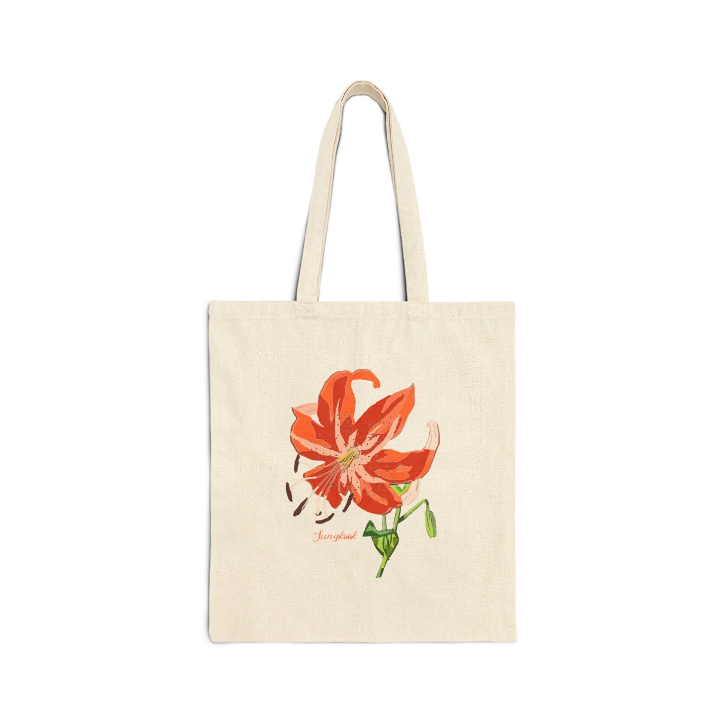 Jungkook Golden Korean Birth flower tote bag