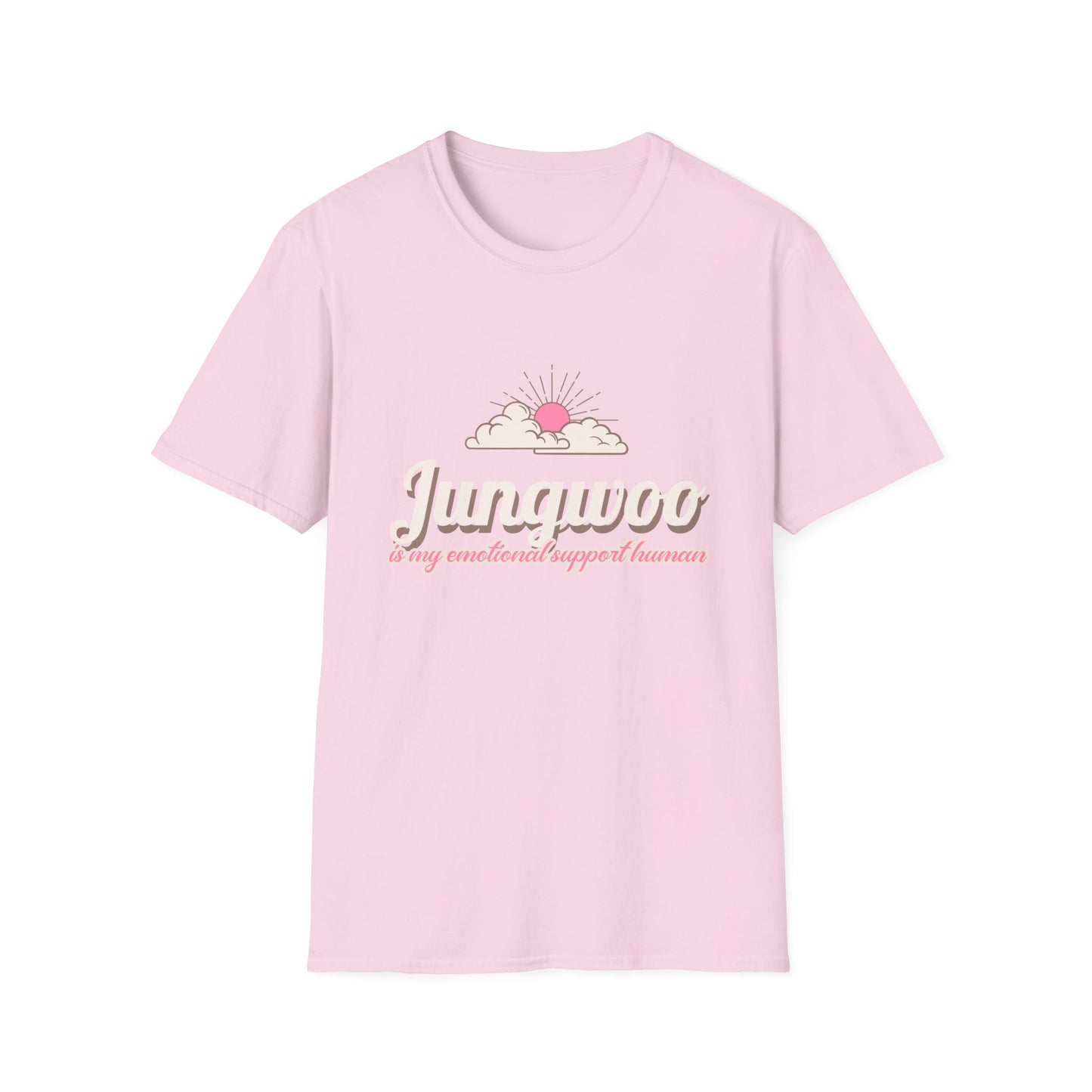 Jungwoo The Ultimate Emotional Support Human Unisex Softstyle T-Shirt