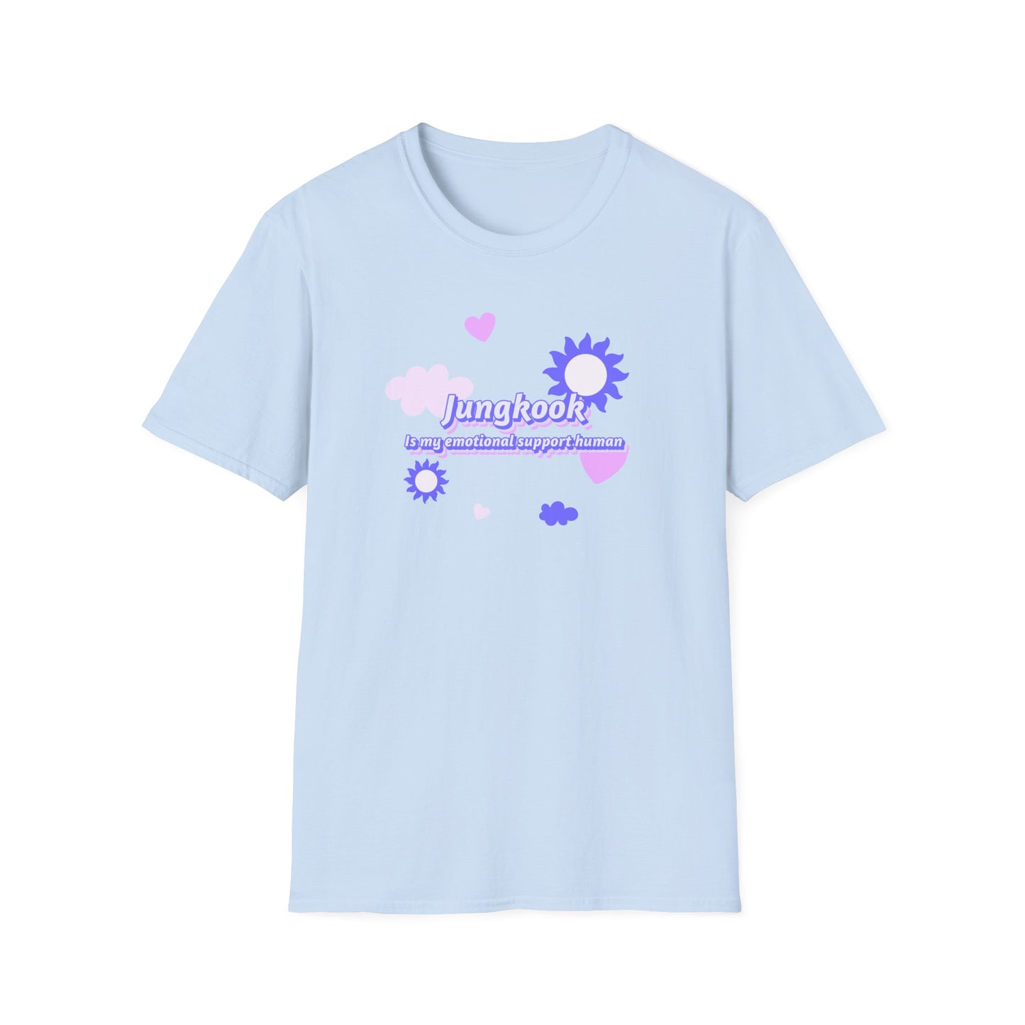 BTS Jungkook is my emotional support human unisex softstyle graphic t-Shirt