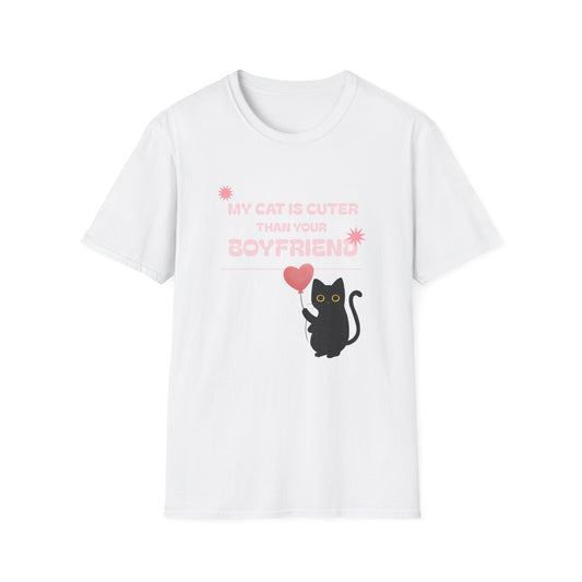 “My Cat Is Cuter Than Your Boyfriend” T-Shirt – Sorry, Not Sorry 😼💅
