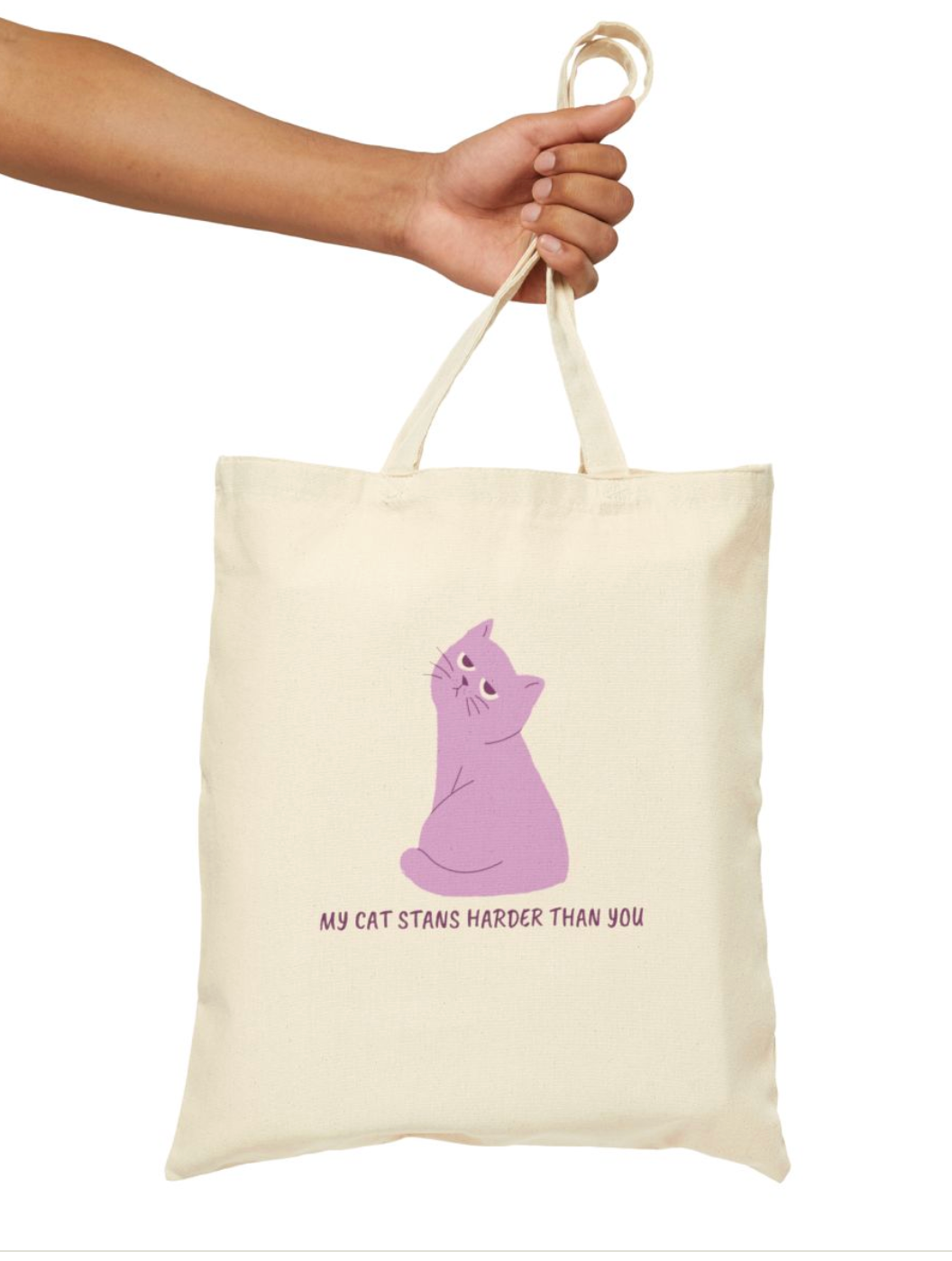 My Cat stans harder than you carry the sass cat lover reusable bag