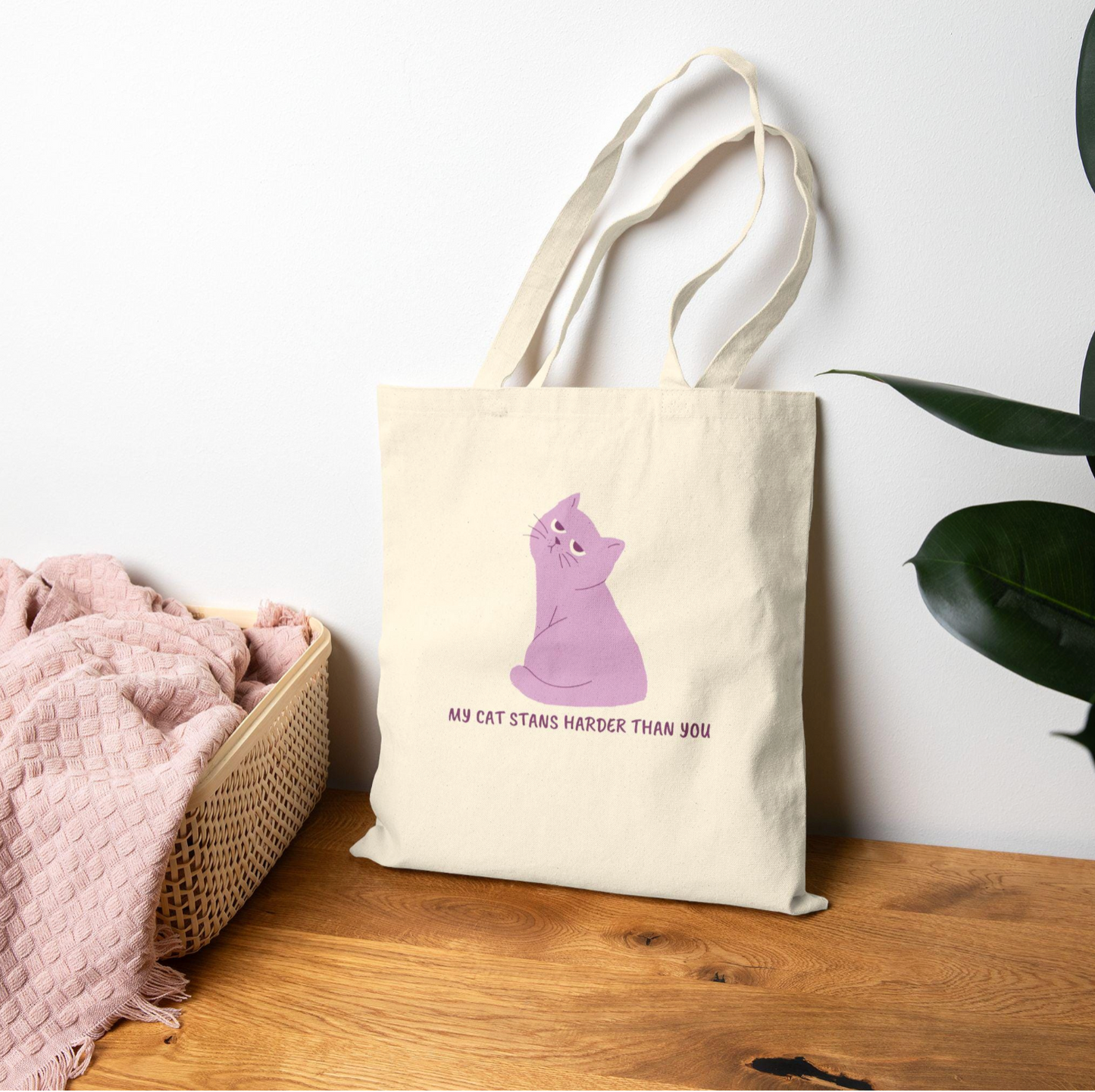 My Cat stans harder than you carry the sass cat lover reusable bag