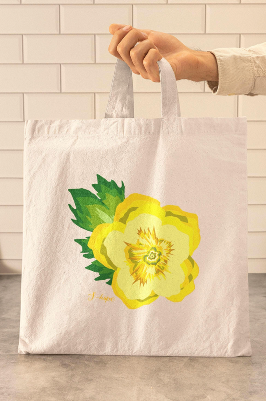 Jhope Hobicore Korean birth Flower custom graphic Cotton Canvas Tote Bag