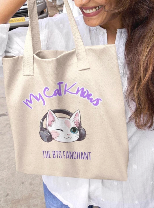 My Cat Knows the BTS Fanchant Tote Stay Pressed Peasants
