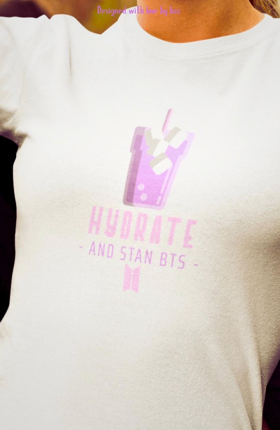 Hydrate & Stan BTS Tee Self-Care But Make It KPop for music and Kpop fans