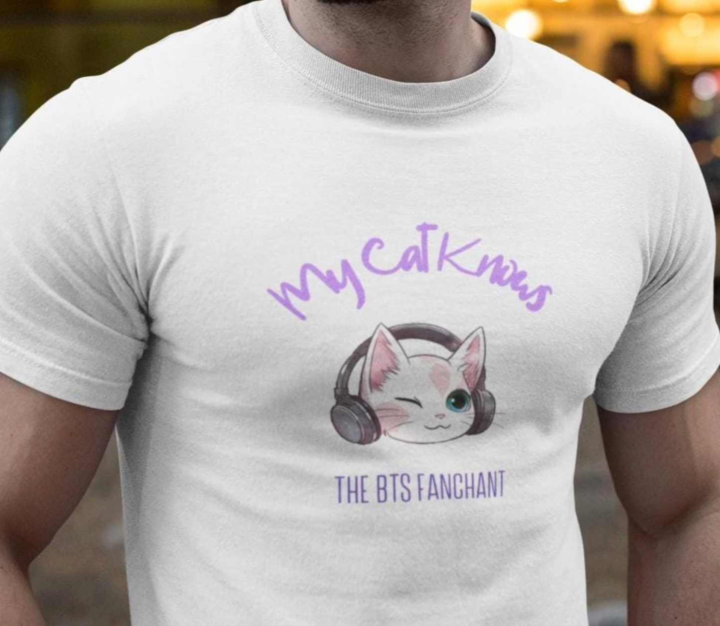 BTS Funny T My cat knows the BTS fanchant custom fan shirt
