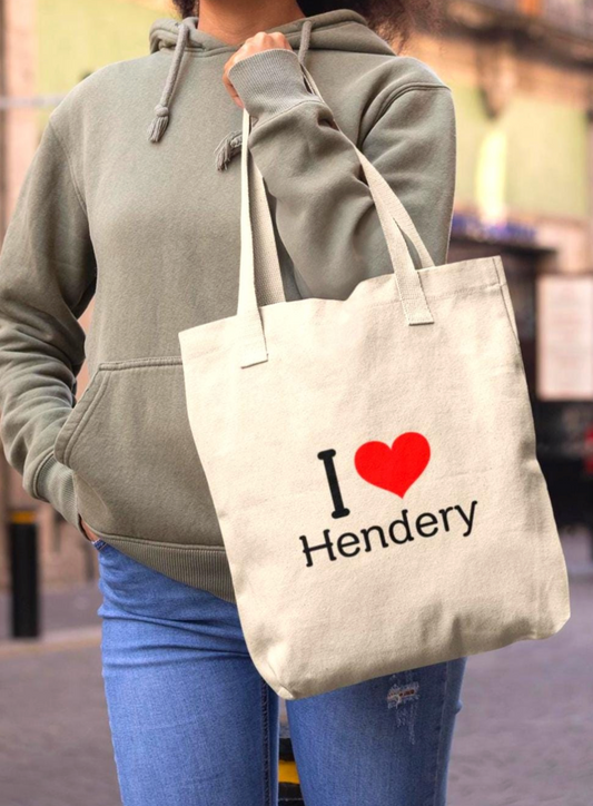 WayV I love Hendery Cotton Canvas Tote Bag