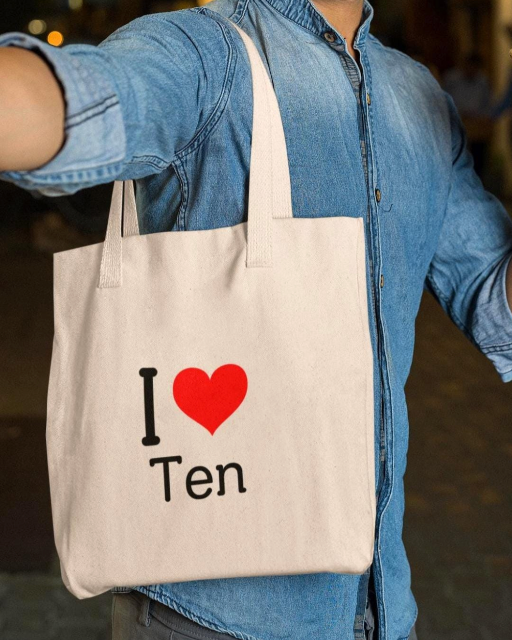 WayV I love Ten Cotton Canvas Tote Bag  Unleash Your Inner Icon Tenlee