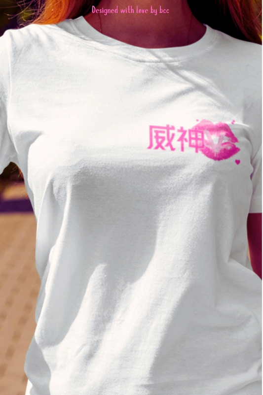 WayV Kpop Logo Pink Kiss Unisex T-Shirt, Softstyle Tee for Fans, Gift for WayV Lovers, Kpop Merchandise, Trendy Graphic Shirt