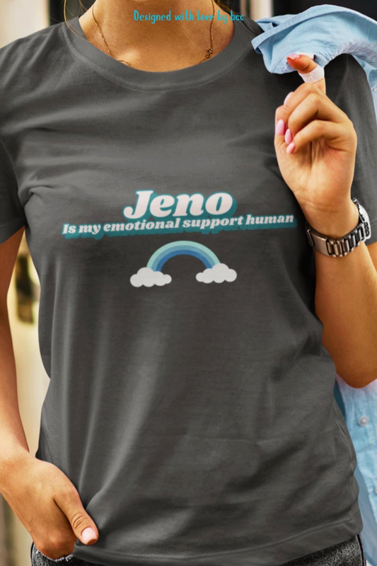 NCTDream Jeno is my emotional support human unisex softstyle t-shirt funny graphic tee
