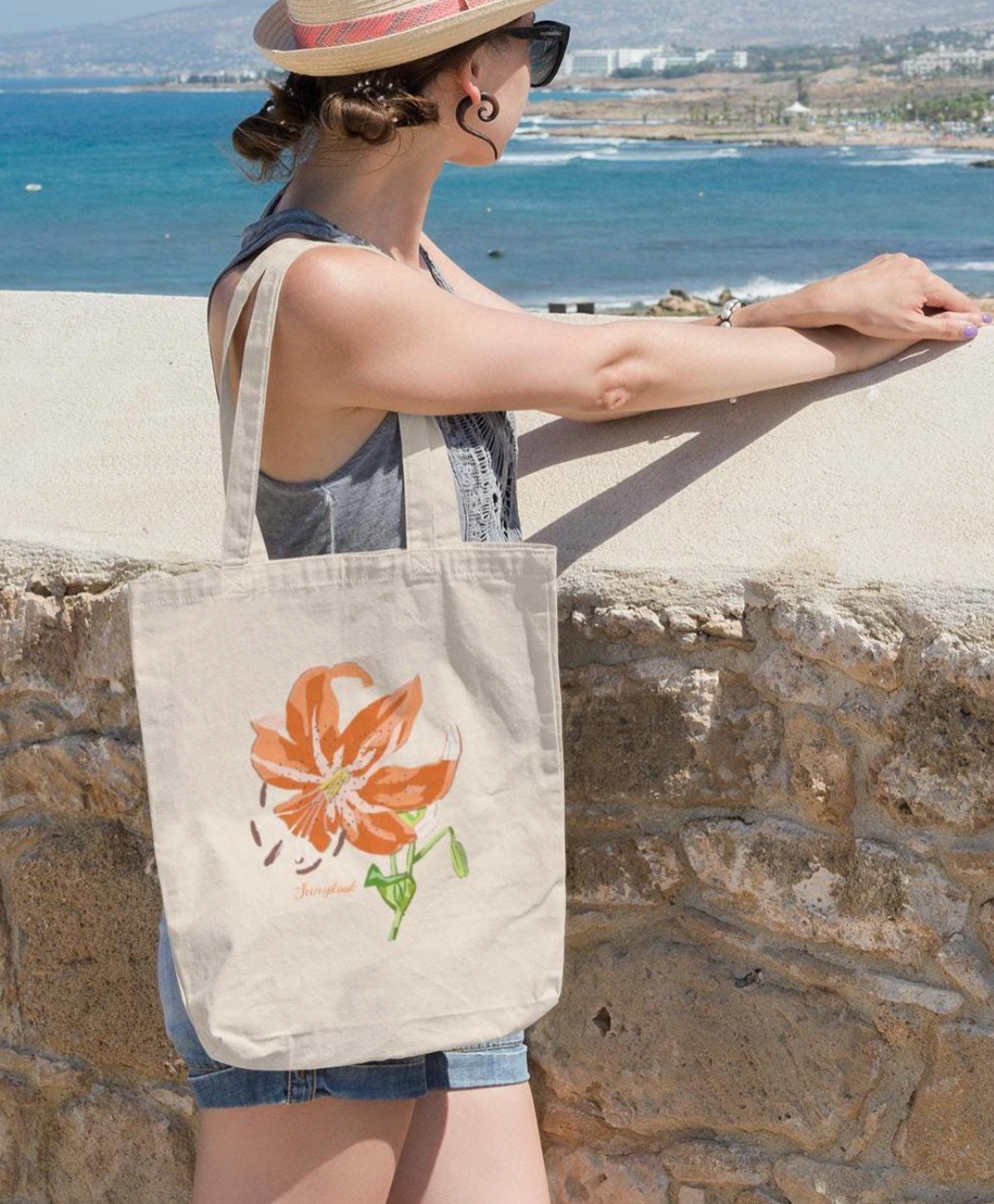Jungkook Golden Korean Birth flower tote bag