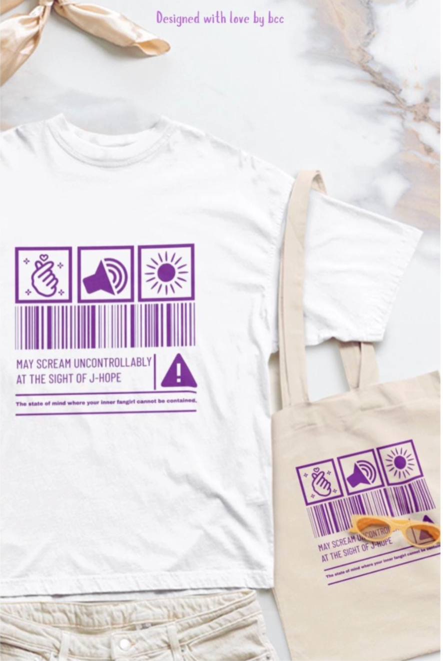 BTS Jhope Carry Your Hobi Hysteria in Style with the Ultimate JHope Fangirl Cotton Canvas Tote Bag