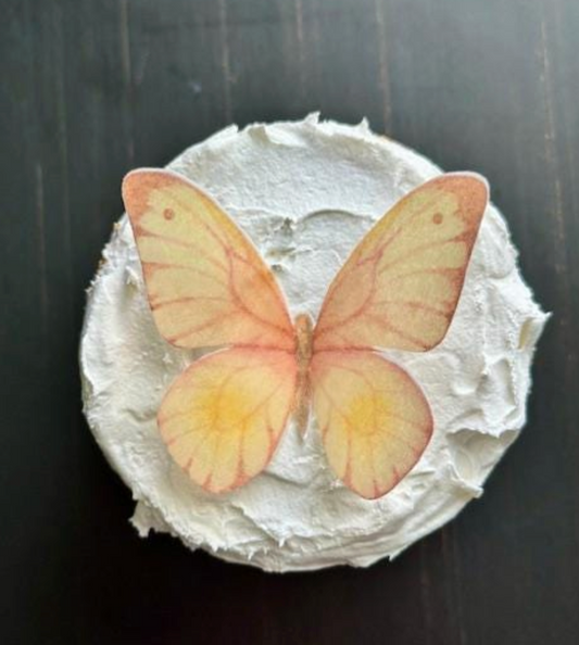 Orange Dot Edible Pre-Cut 3D Wafer Paper Butterflies - Multi-Sized Edible Butterflies