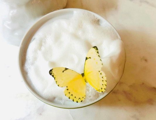 Lemon Yellow Edible Pre-Cut 3D Wafer Paper Butterflies Multi Sized Edible Butterflies