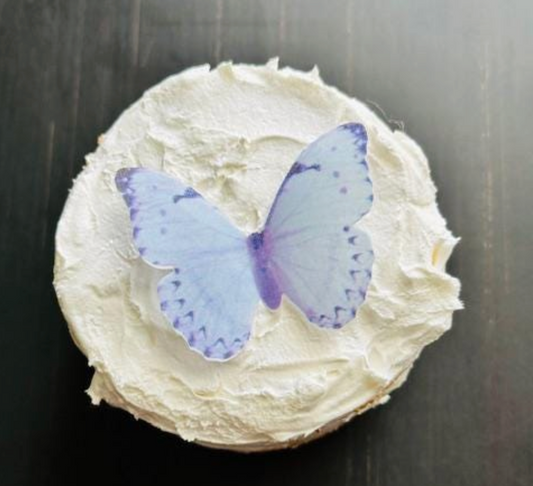 Violet Edible Pre-Cut 3D Wafer Paper Butterflies - Multi-Sized Edible Butterflies