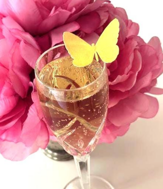 Lemon Yellow Edible Pre-Cut 3D Wafer Paper Butterflies - Multi-Sized Edible Butterflies Butterflies for cakes
