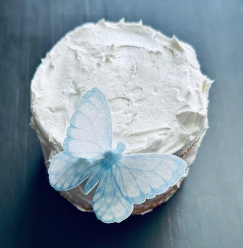 Light blue baby Blue Edible Pre-Cut 3D Wafer Paper Butterflies - Multi-Sized Edible Butterflies