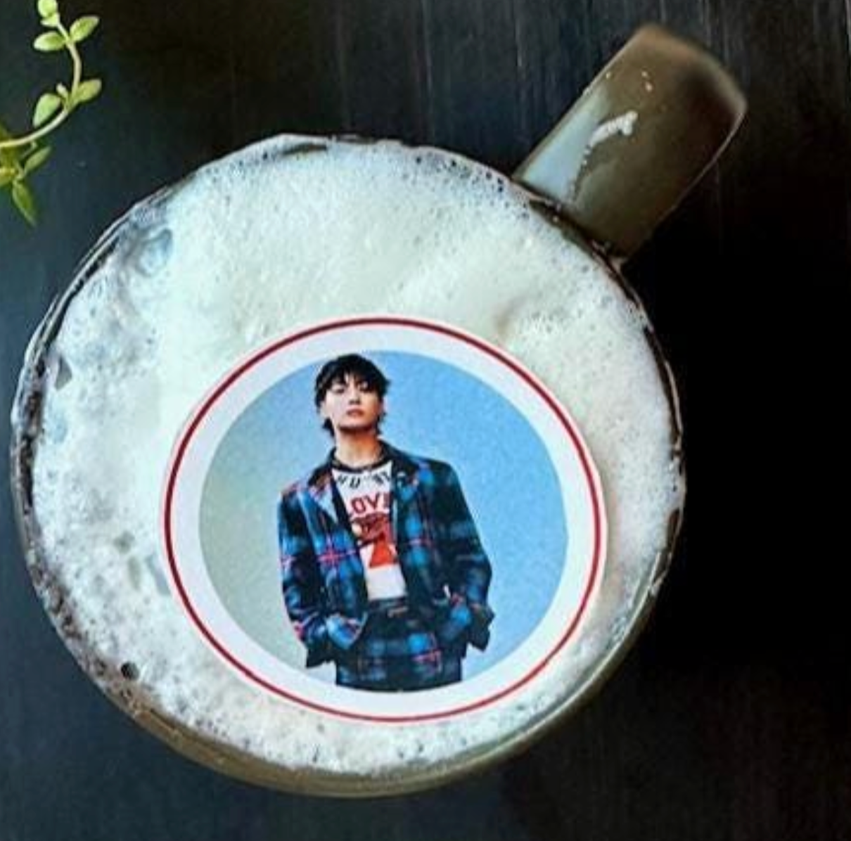 Jungkook Edible drink toppers Vogue Korea cocktail dessert toppers edible wafer paper icing cello