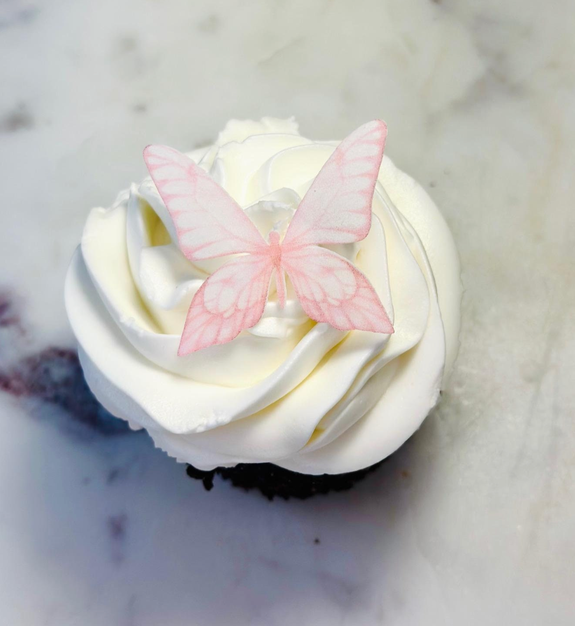 Hot pink Edible Pre-Cut 3D Wafer Paper Butterflies - Multi-Sized Edible Butterflies