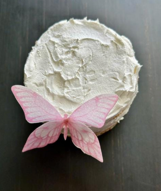 Hot pink Edible Pre-Cut 3D Wafer Paper Butterflies - Multi-Sized Edible Butterflies