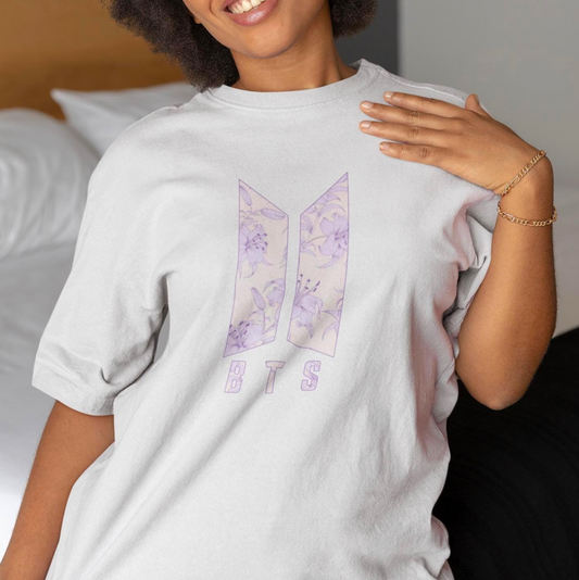 BTS Floral Bloom Logo Tee jungkook jimin jin taehyung jhope suga namjoon easter mother's day