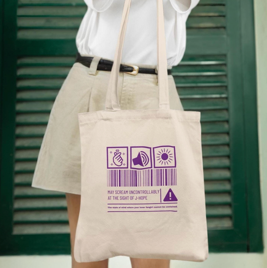 BTS Jhope Carry Your Hobi Hysteria in Style with the Ultimate JHope Fangirl Cotton Canvas Tote Bag