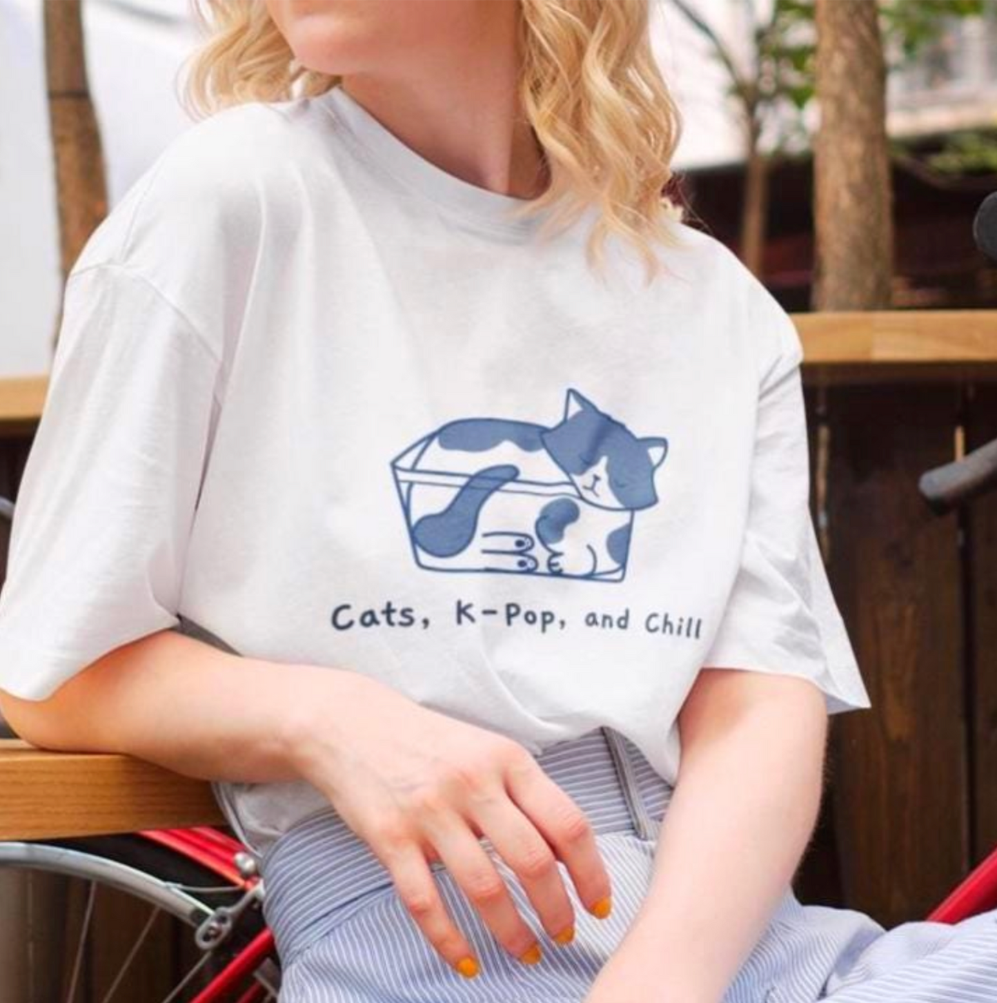 Cats, Kpop and chill Kpop custom fan shirt