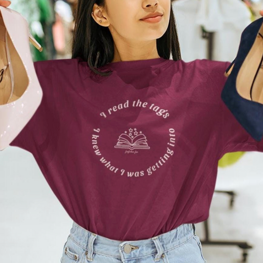 I read the tags, I knew what I was getting into funny graphic tee for fans of fanfiction