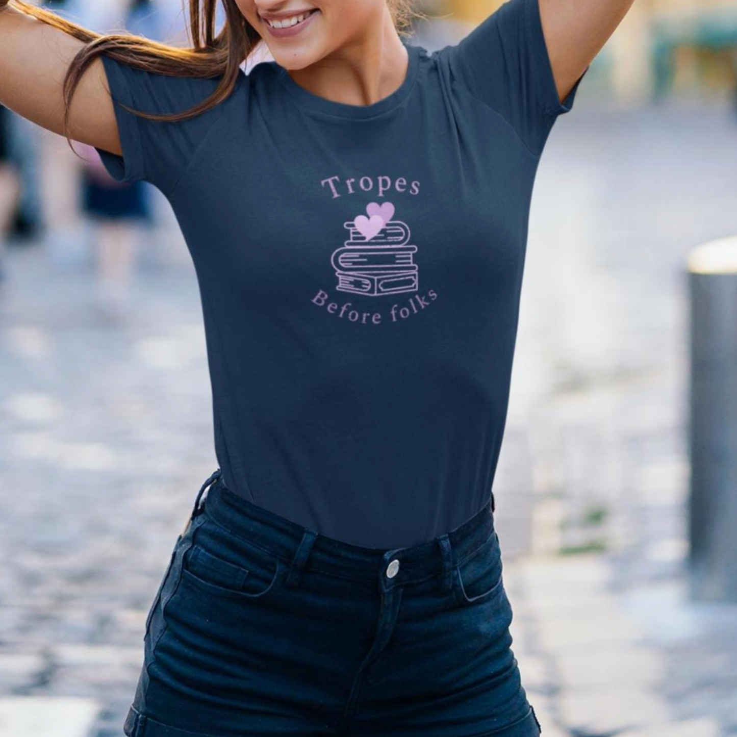 Tropes Before Folks: The Ultimate Fanfic Lovers Unisex Softstyle T-Shirt