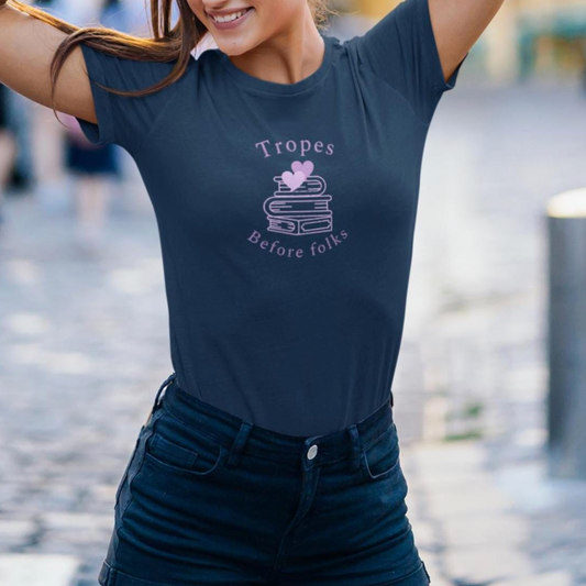 Tropes Before Folks: The Ultimate Fanfic Lovers Unisex Softstyle T-Shirt