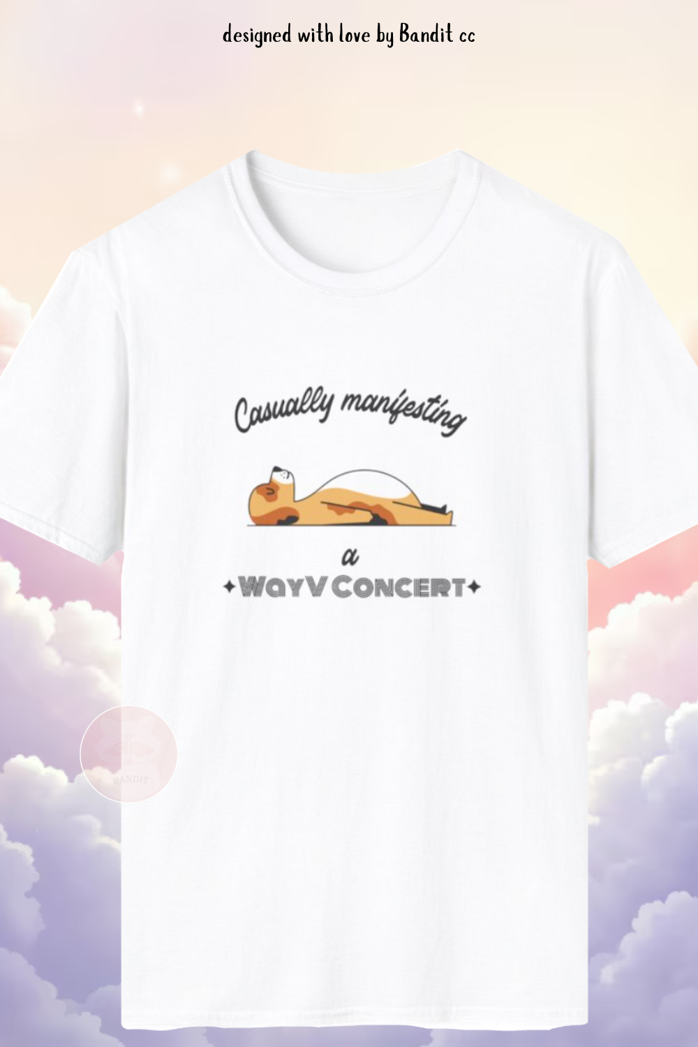 NCT WayV Bella Quietly manifesting a WayV concert custom fan shirt