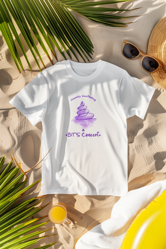 BTS Funny T. Casually manifesting a BTS concert custom fan shirt