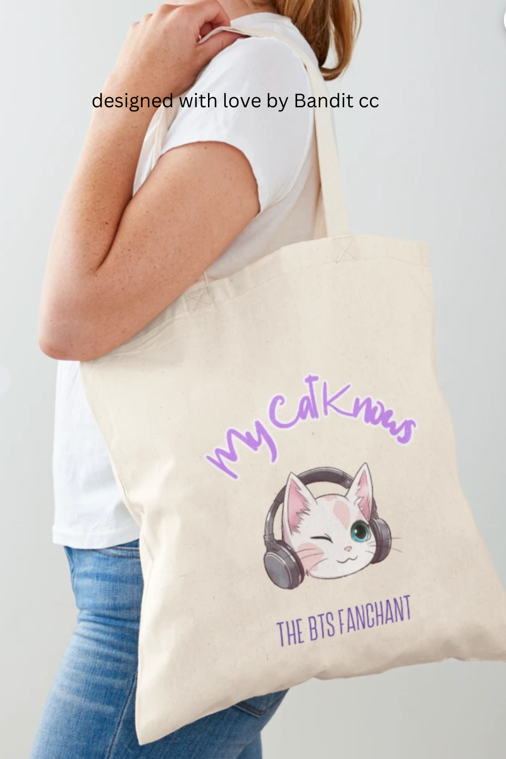 My Cat Knows the BTS Fanchant Tote Stay Pressed Peasants