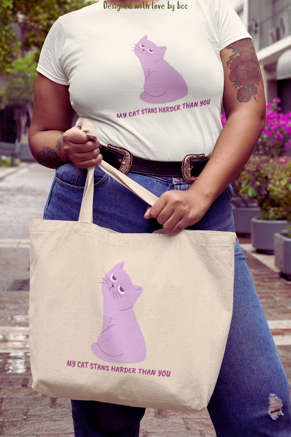 My Cat stans harder than you carry the sass cat lover reusable bag