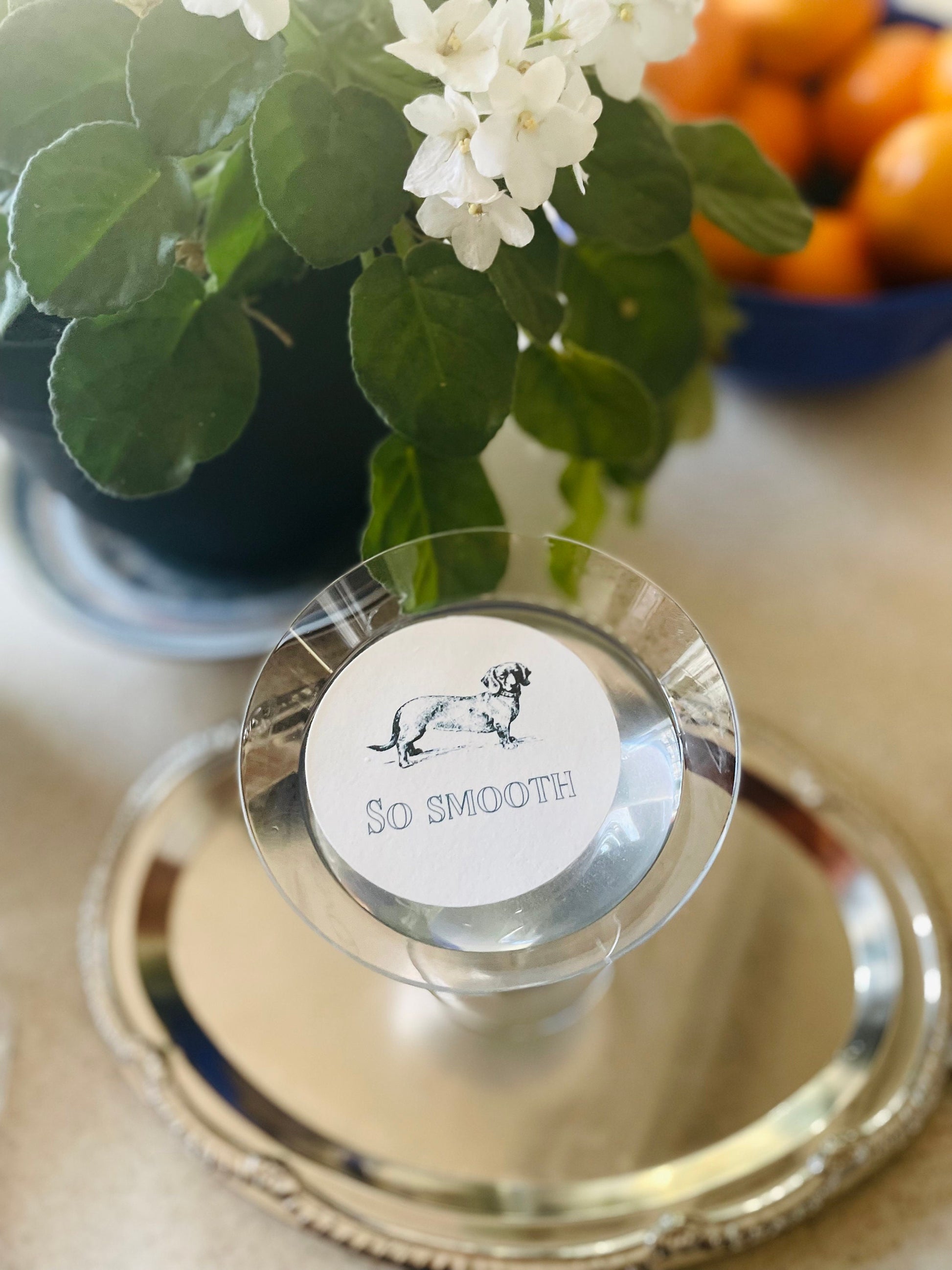 So Smooth - Whimsical Custom Edible Bar Cocktail Drink Toppers, 2 sizes