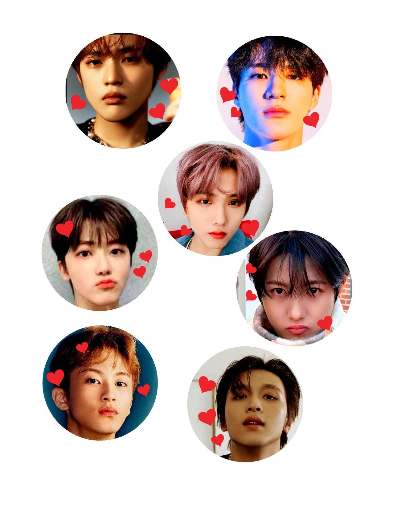 Edible Cupcake Toppers: NCT Dream K-pop Party Decorations Valentines Day