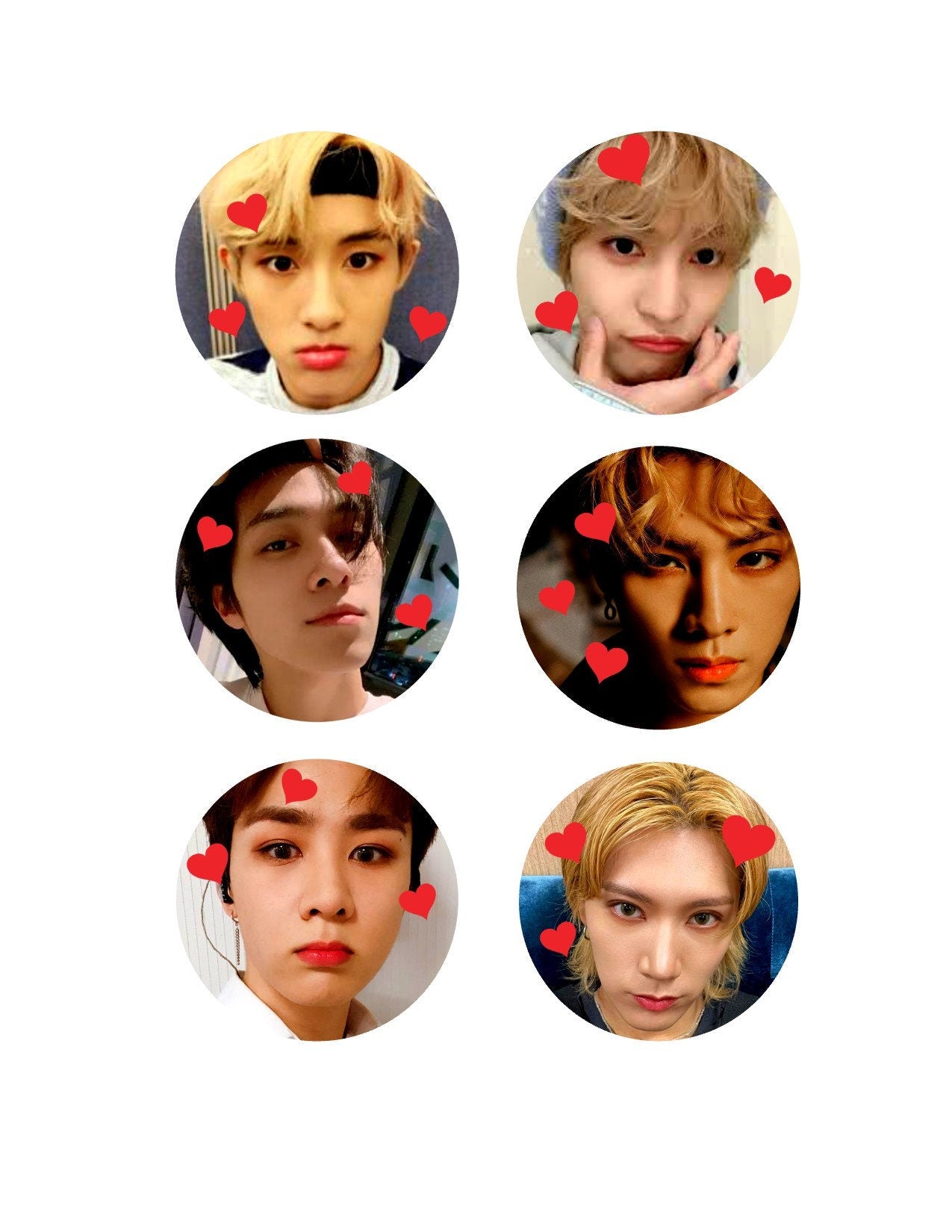 Kpop NCT Lover's Dream: Edible WayV Cupcake & Drink Decorations Valentines Day
