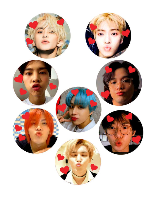 NCTzen Party Essential: Kissy Face NCT127 Drink Toppers