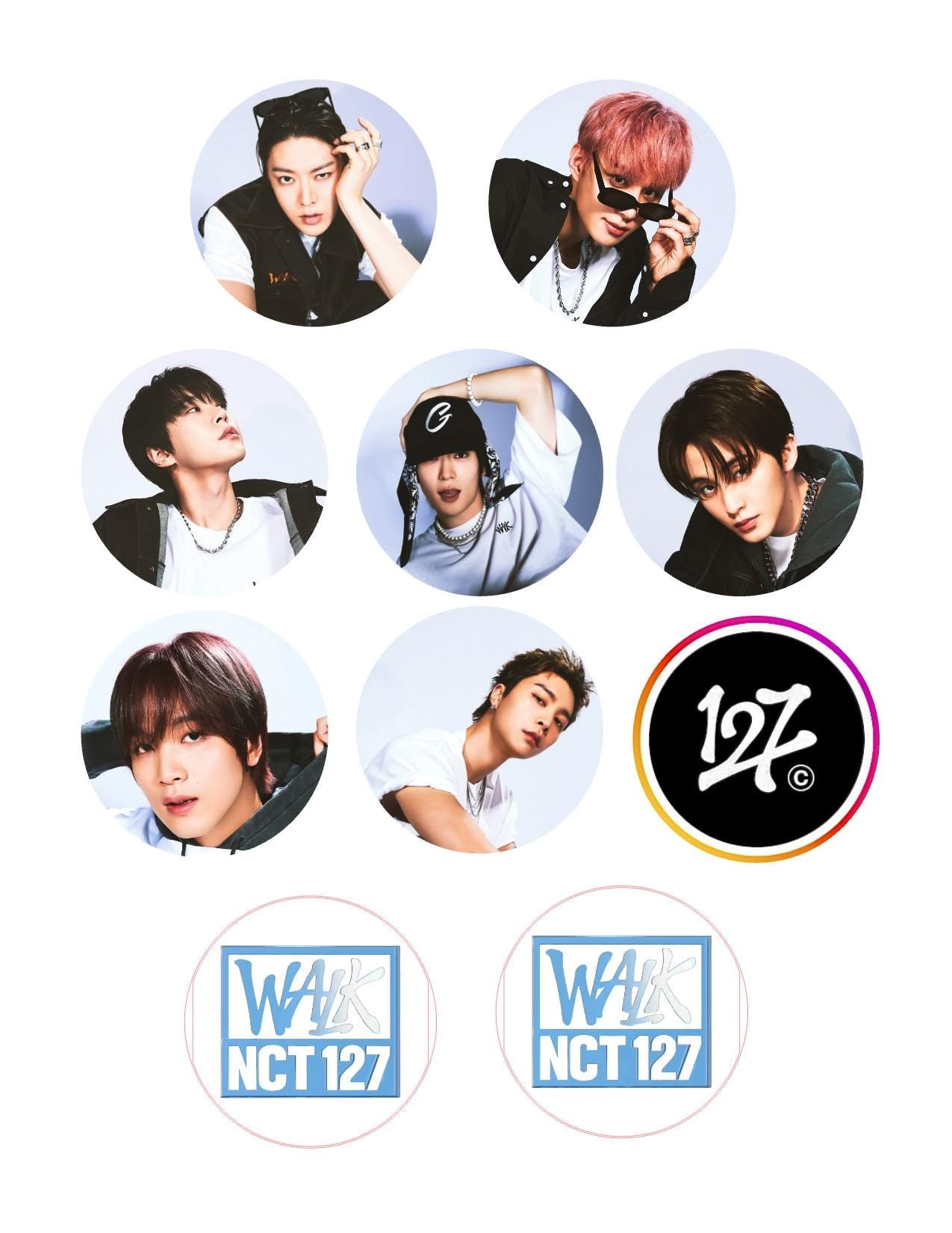 Custom Edible Icing Sheet Toppers - NCT 127 KPop Party Decorations