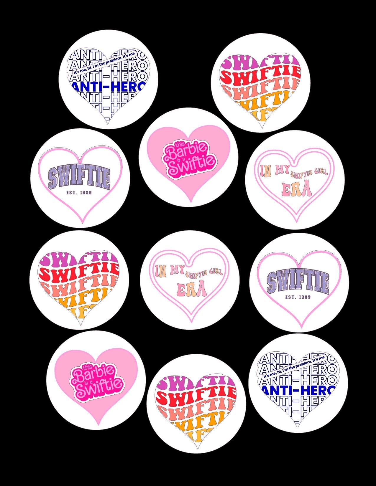 Edible Taylor Swift Custom cupcake, drink, cake, dessert, coffee, toppers wafer paper, icing sheet