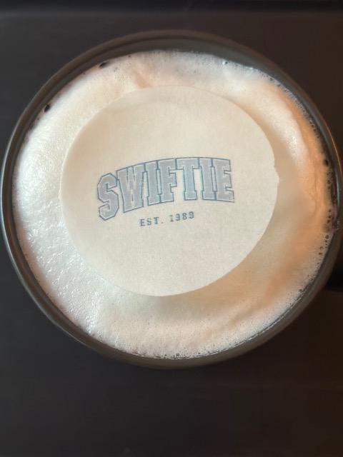 Edible Taylor Swift Custom cupcake, drink, cake, dessert, coffee, toppers wafer paper, icing sheet
